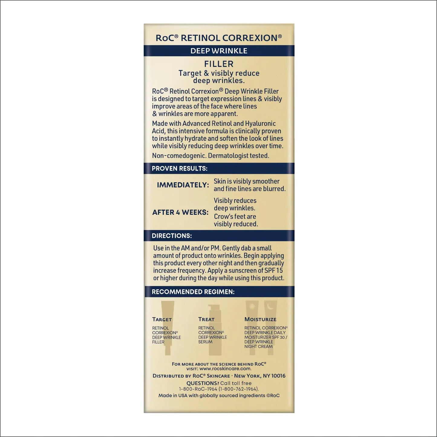 Roc Retinol Correxion | Roc Wrinkle Filler | Skin Versaa