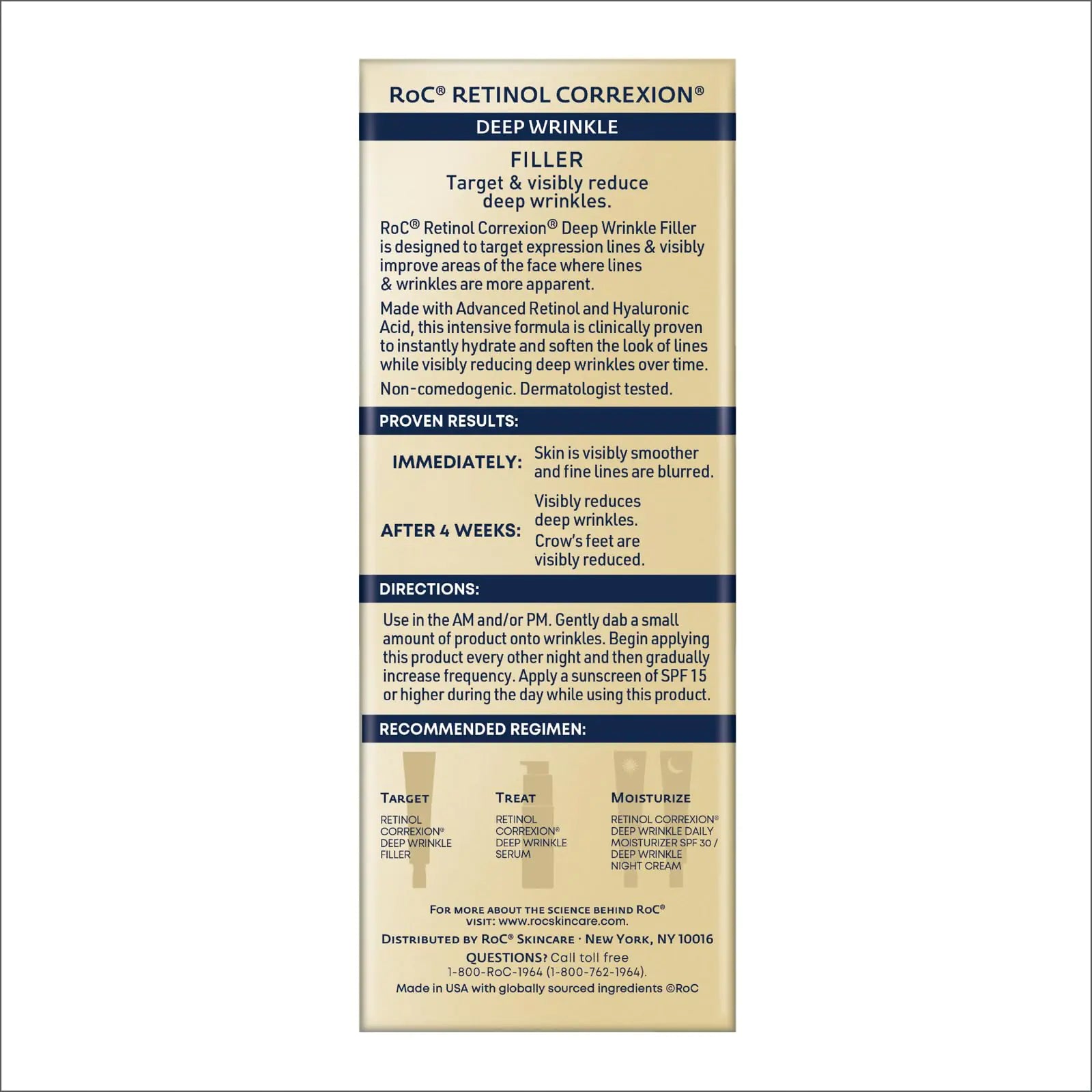 Roc Retinol Correxion | Roc Wrinkle Filler | Skin Versaa